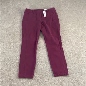 Loft Magenta size 10 modern skinny ankle pants